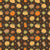 Autumn Pumpkins, Gourds, and Leaves on Brown Image