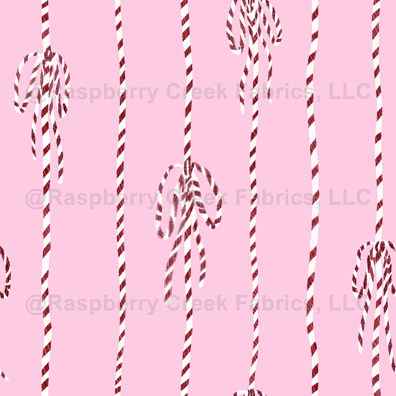 Bakers Twine Bow Stripe on Pink