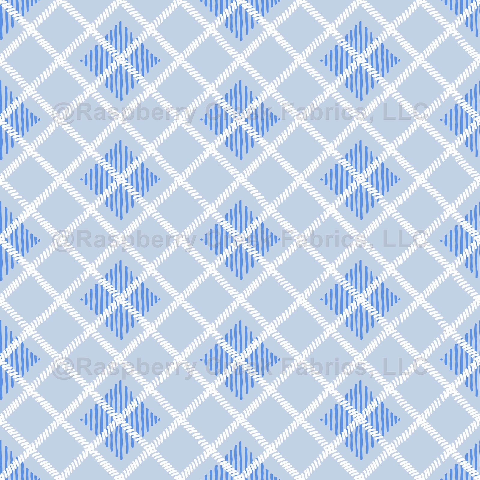 Blue plaid (Light blue preppy diamond squares)