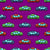 Colorful Toy Pixelated Video Game Cars on Purple Image