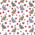 Rabbits and Pimpernel Floral on White Image