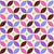 Happy retro circles Pink, purple, fuchsia Image