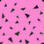 Caveman Halloween Print Black Triangles on Pink Image