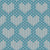 Faux Knitted Wool Hearts Hygge Nordic Warm Grandpa Style White on Seabreeze Blue Image