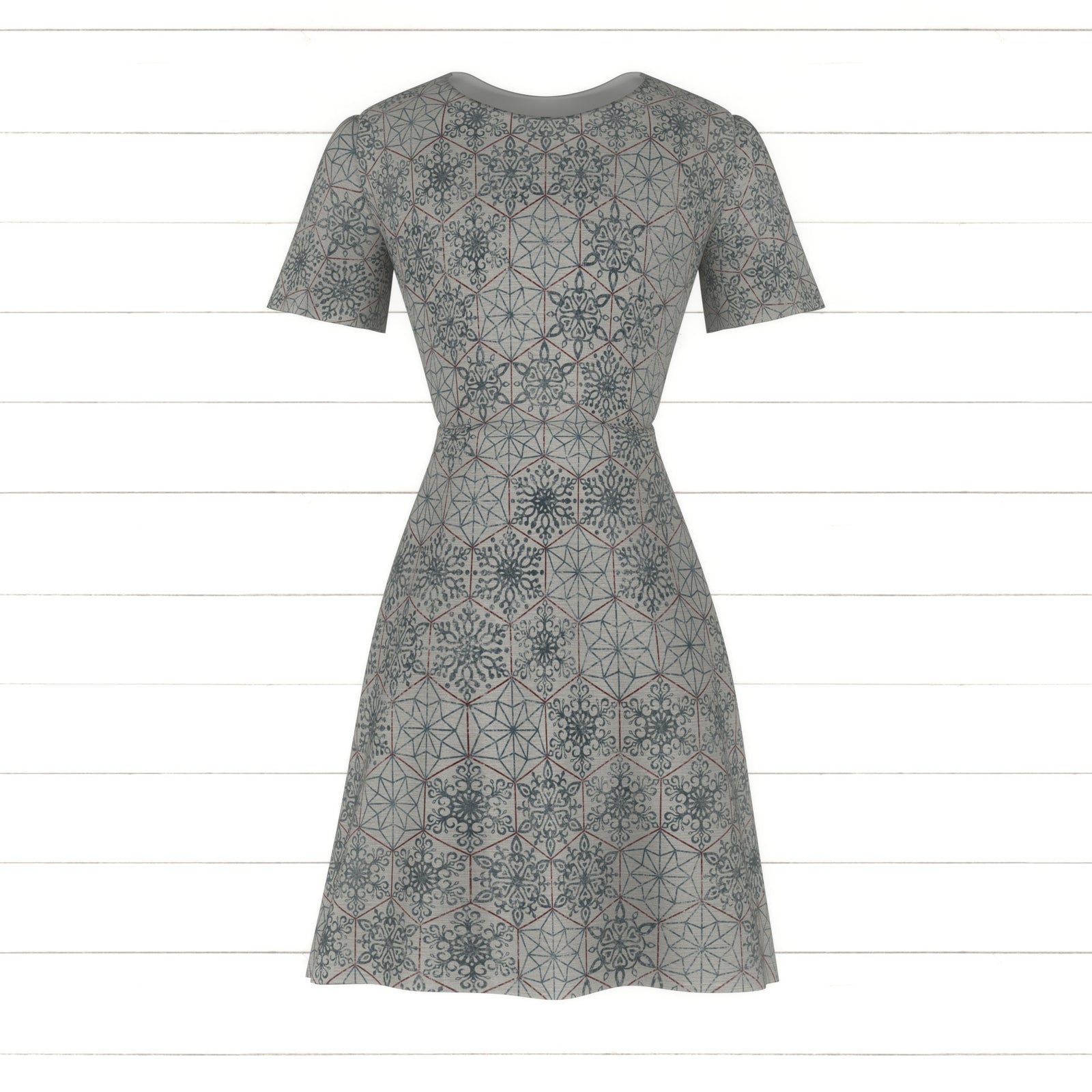 ice crystals - grey, blue