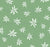 Hand Drawn Folk Art White Star Flowers on Sage Green Wallpaper Image