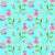 Hydrangea Garden Visitor on Bright Aqua Image
