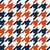 Team Spirit Football Houndstooth in Chicago Bears Colors Burnt Orange Navy and White Image