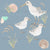 Coastal Life Collection:  Sand Pipers Beach Grass, Sea Glass And Seashells Image