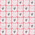 Triple hearts outlined windowpane checkerboard filled with hearts in hand-drawn lineart – love leverage collection – white pink-orange grey – Fun modern twist on the classic checkerboard in a valentines color palette. Spread some love. Image
