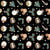 Christmas Gingerbread Cookies Toss on Black Image