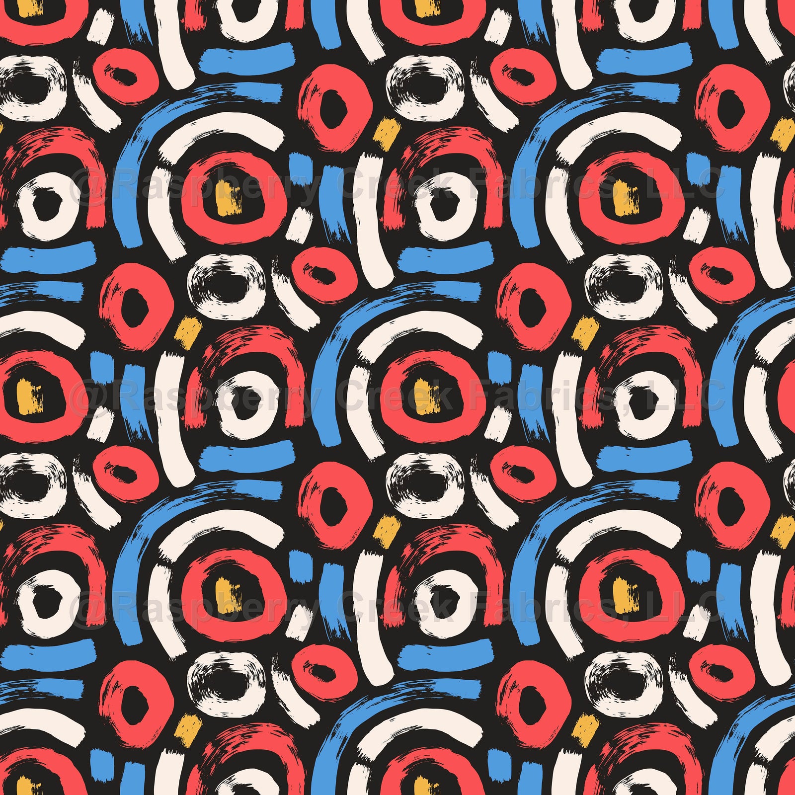 Brush strokes circle abstract ornament