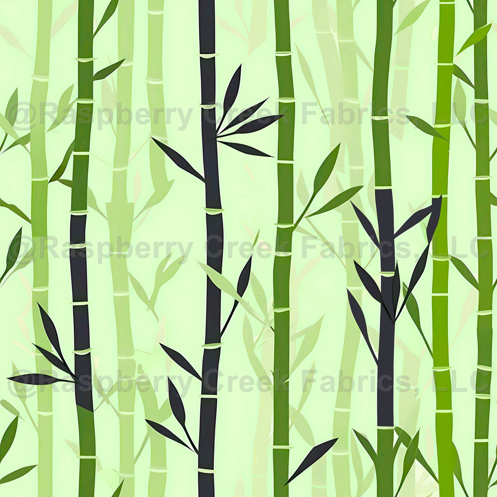 Endless Green Bamboo Design - For clothing and home decor