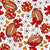 Footballs and Cheer Bows in Red and Orange Image