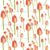 Pomegranate Soft Gold Tulips Papercut on White Image