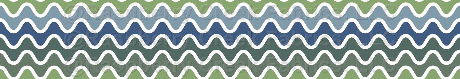 Groovy Wavy Zig Zags- Blues and Greens