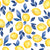 Bright Summer Lemons with Blue Leaves Image