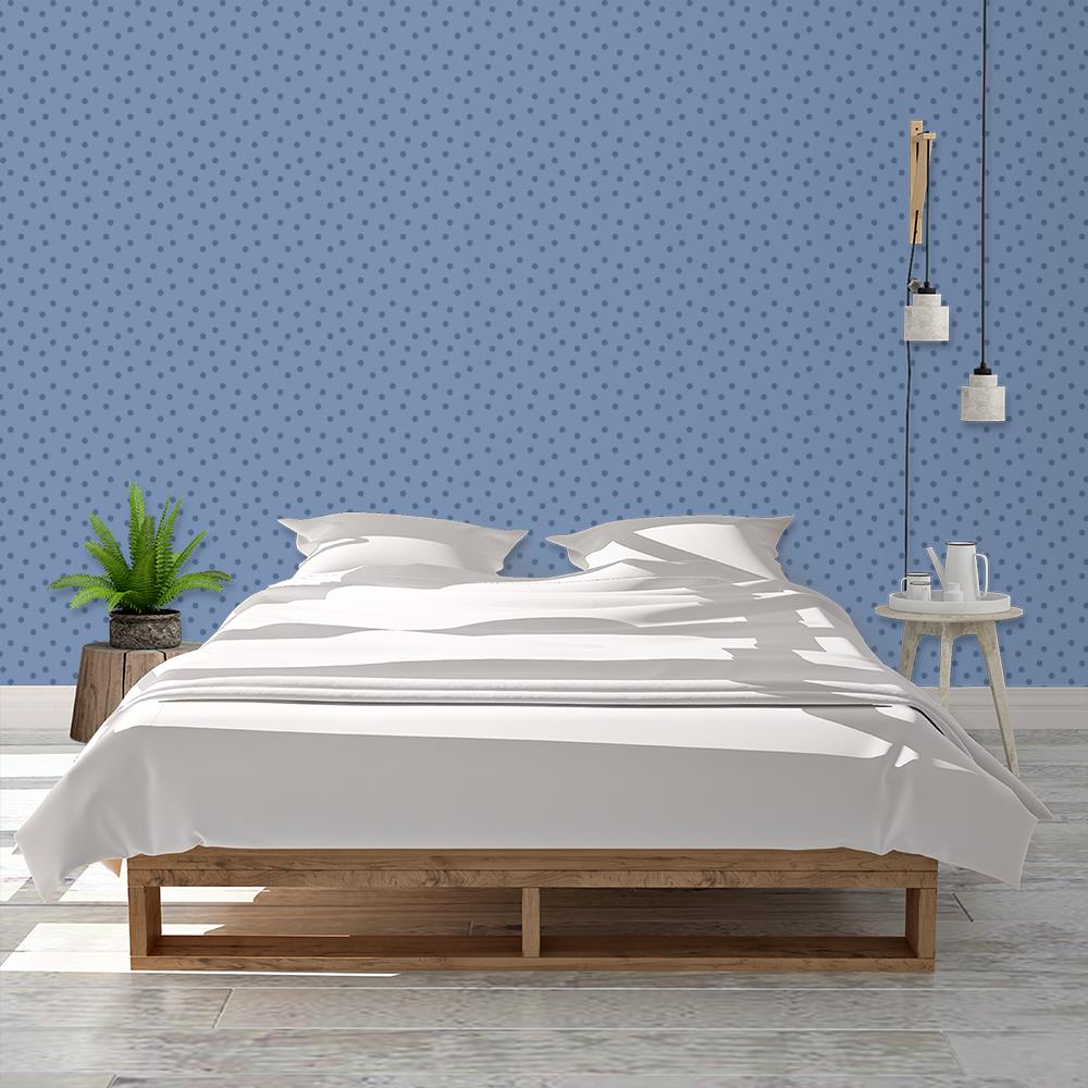 Modern Polka Dots 2 on Blue