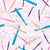 Crochet Hooks of Navy Blue, Teal, Pink, and Orange on a Pink Doily Texture Image
