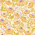Maximalism 70s Retro Flowers Buttercup yellow and lilac Image