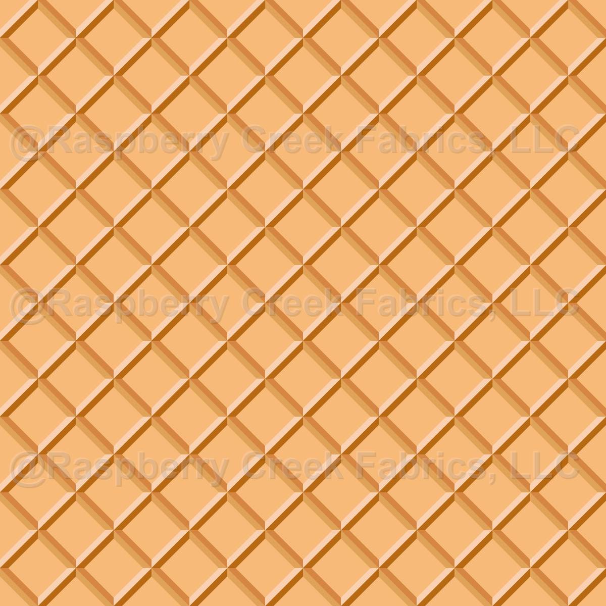 Crispy Waffle Wafers Checkerboard Golden Yellow