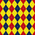 Argyle Pattern, Yellow Red Navy Blue, White Stitching Image