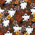 Retro Halloween Gray, Retro, Halloween, ghost, Spider, spooky Season, outline Flowers, floral, orange, black, red, Yellow, Pink, White, Kids clothing, maximalist, floral, vibrant, bright Image