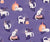 Charmed Halloween - Charming Cats on Purple - Cute and Spooky Pastel Halloween Cats with Pumpkins, Witch Hats and Magic Spellbooks Image