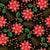 Christmas Poinsettias and Dark Moody Black Festive Holiday Botanicals Image