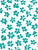Little Flowers White and Dark Seafoam Blue Green Image