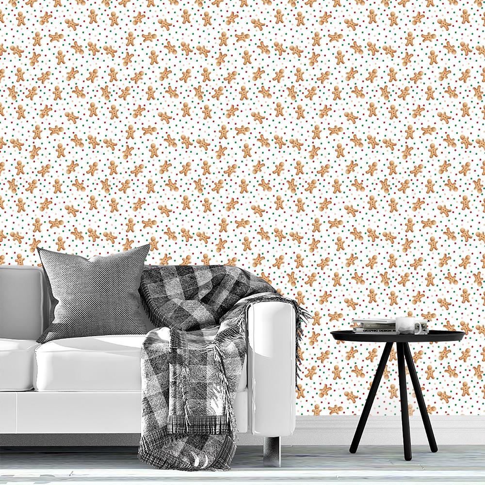Tossed Gingerbread Man on White