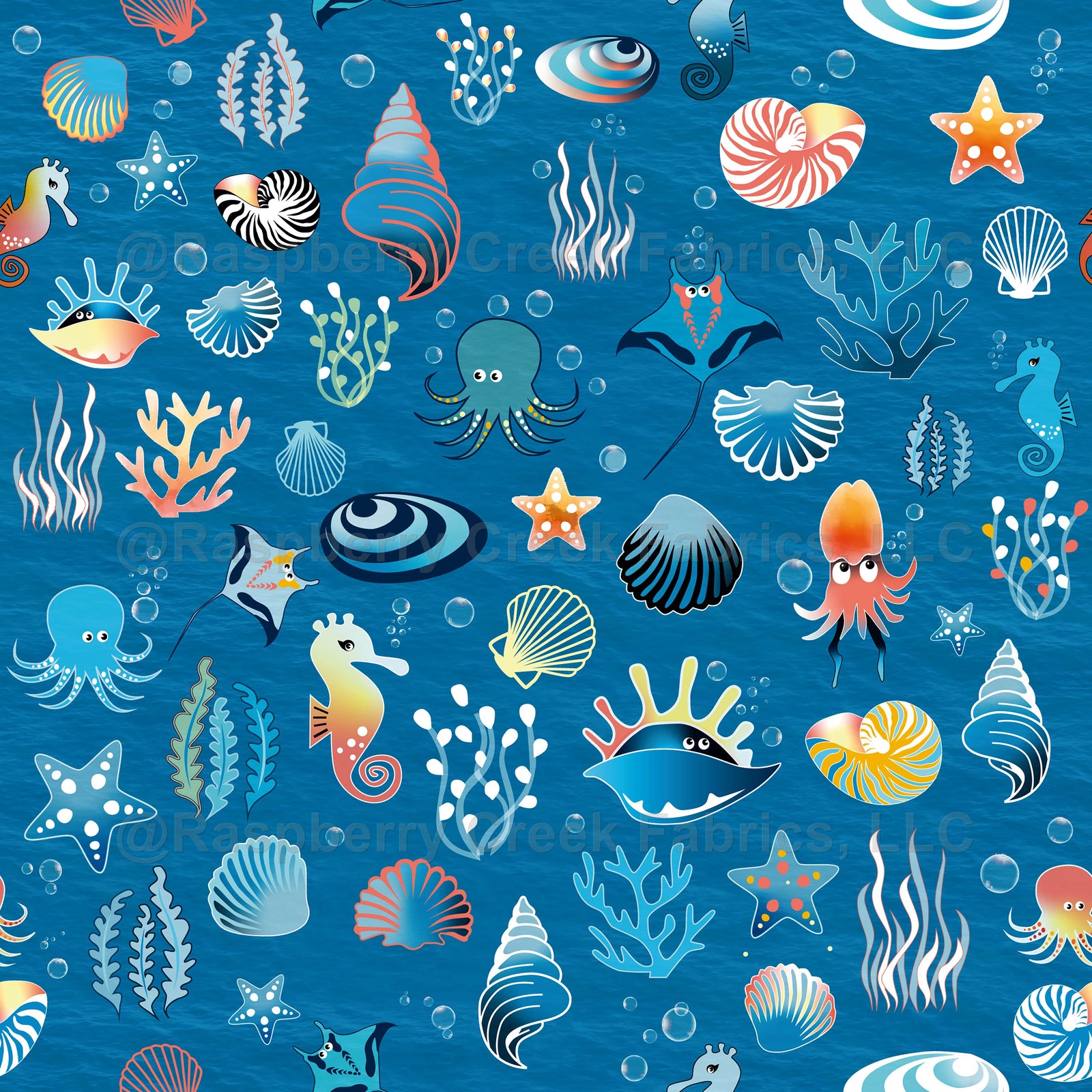 playful sea life – kids swimwear