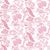 Pink and White Chinoiserie Peacock Toile de Jouy Image
