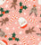 Cute festive Christmas, santa, reindeer, gingerbread, candy canes on pink Image