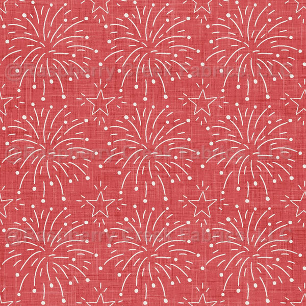 Yankee Doodle Fireworks Red - Raspberry Creek Fabrics