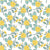 Preppy chic floral fabric, yellow roses on white Image