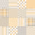 Pastel Yellow Rainbow Plaid Check Stripe Cheater Quilt Top Wholecloth Image