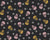 Moody Gothic Cottage Halloween Skulls and Flowers in Black and Gold Image