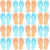 Flip-Flops in Orange and Blue Image