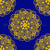 Navy and Gold Night Blooming Buttercup Polka Dot Mandala Image