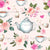 Valentines Floral Tea Set on Pink Image