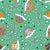 Judging You Silently Sassy Cats in Rainbow Clouds Green Image