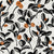 rusty Orange Berries on Black and White Leaves - Black Forest Collection Image