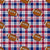Team Spirit Football Plaid in New York Giants Colors Red Blue and Grey Image