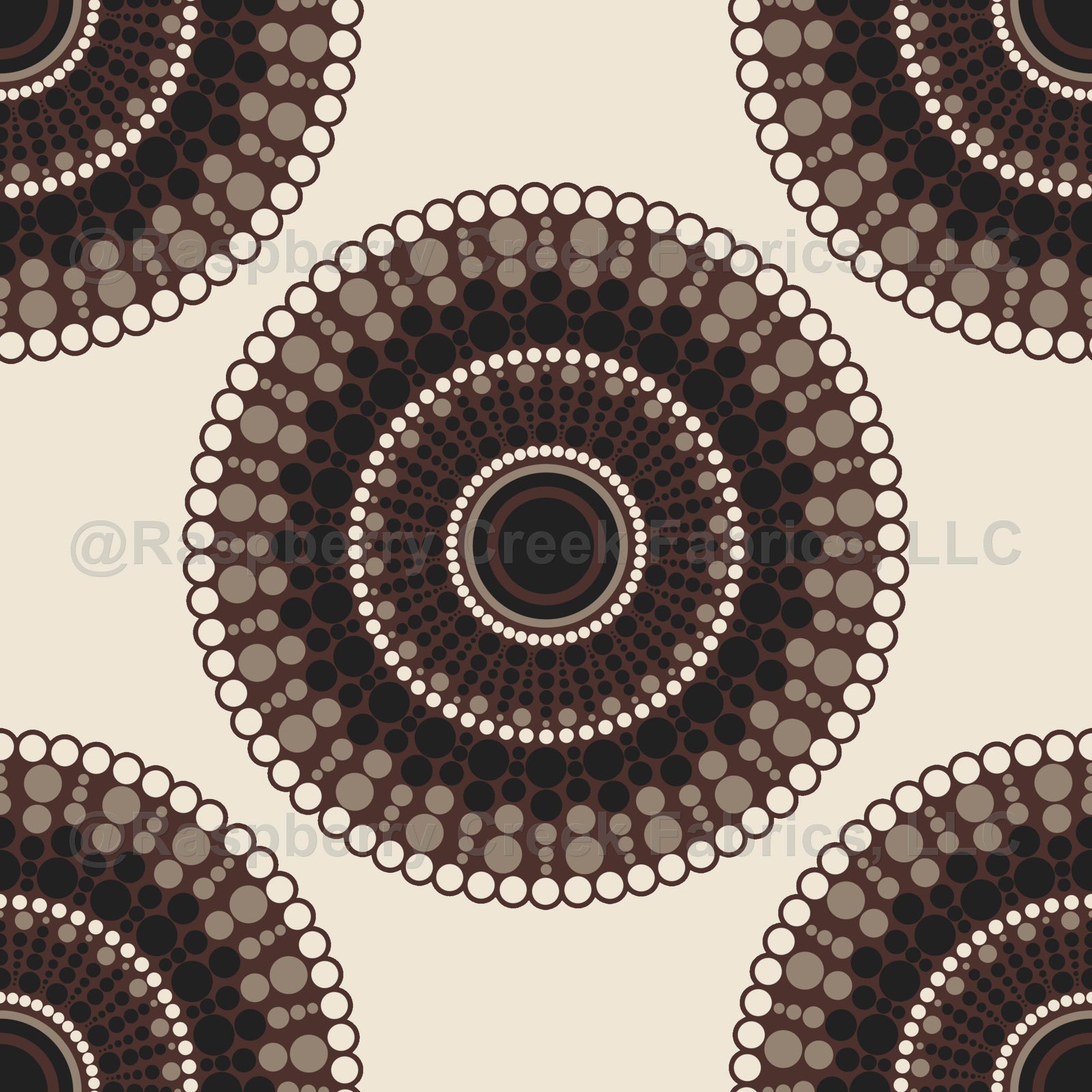 Turkey Tail Mushroom Polka Dot Mandala