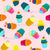 Colorful cupcakes on light pink Image