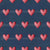 I Otter Love You | Red Hearts On Dark Blue Background | Background Color Denim Image