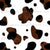 Abstract black, brown and white cow spots pattern Image