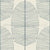Banana Palm Leaf Hand Drawn Symmetric Lines in Light Beige Blue Lines Image