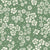 Block print flowers, linen texture, green floral, green linen floral, nursery decor, holiday colors, texture look, green and white, bed linens, green block print Image